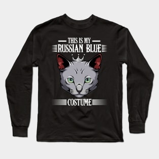 This Is My Russian Blue Costume - Funny Cat Lover Long Sleeve T-Shirt